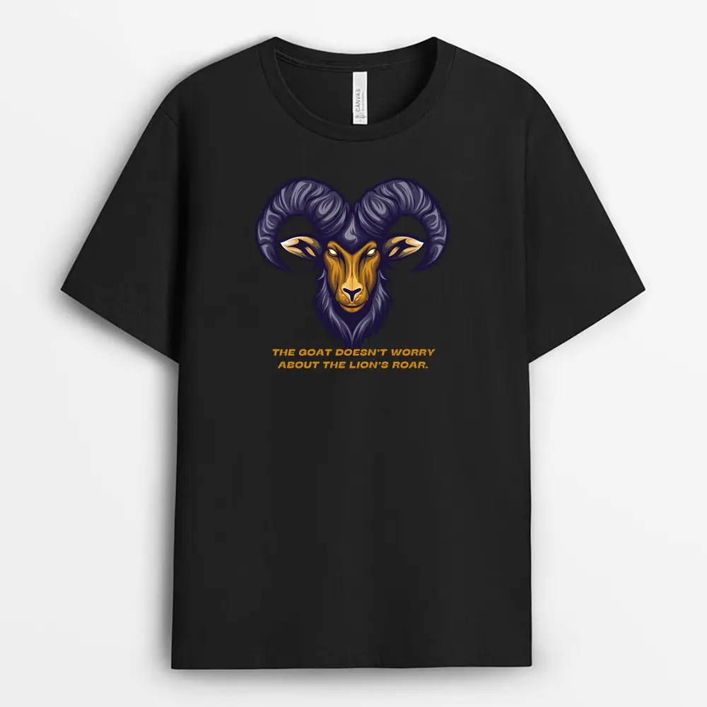 The Goat Doesnt Worry About The Lions Roar Shawxgap T-Shirt - Black